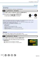 Предварительный просмотр 222 страницы Panasonic Lumix DMC-LX15 Operating Instructions For Advanced Features