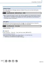 Предварительный просмотр 223 страницы Panasonic Lumix DMC-LX15 Operating Instructions For Advanced Features