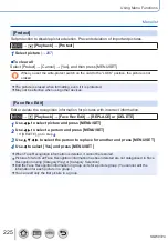 Предварительный просмотр 225 страницы Panasonic Lumix DMC-LX15 Operating Instructions For Advanced Features