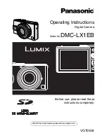 Предварительный просмотр 1 страницы Panasonic LUMIX DMC-LX1EB Operating Instructions Manual