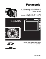 Preview for 1 page of Panasonic Lumix DMC-LX1GN Operating Instructions Manual