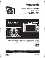 Panasonic Lumix DMC-LX3 Operating Instructions Manual preview