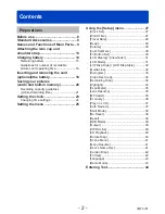 Preview for 2 page of Panasonic Lumix DMC-LX7 Operating Instructions Manual