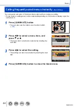 Preview for 44 page of Panasonic LUMIX DMC-LX9 Operating Instructions For Advanced Features