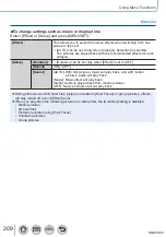 Preview for 209 page of Panasonic LUMIX DMC-LX9 Operating Instructions For Advanced Features