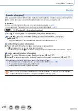 Preview for 211 page of Panasonic LUMIX DMC-LX9 Operating Instructions For Advanced Features