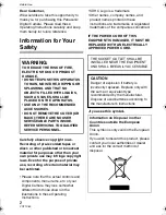 Preview for 2 page of Panasonic Lumix DMC-LZ7 Operating Instructions Manual