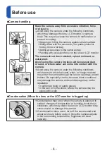 Предварительный просмотр 4 страницы Panasonic Lumix DMC-S2 Operating Instructions Manual