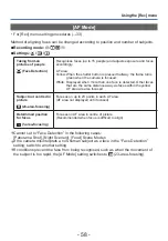 Предварительный просмотр 58 страницы Panasonic Lumix DMC-S2 Operating Instructions Manual