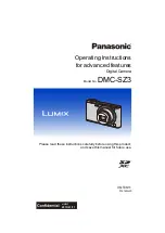 Panasonic Lumix DMC-SZ3 Operating Instructions For Advanced Features предпросмотр