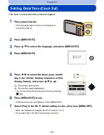 Preview for 23 page of Panasonic Lumix DMC-SZ5 Operating Instructions Manual