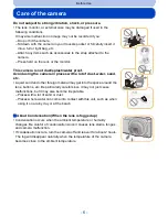 Предварительный просмотр 6 страницы Panasonic lumix DMC-SZ8 Owner'S Manual