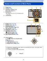 Предварительный просмотр 8 страницы Panasonic lumix DMC-SZ8 Owner'S Manual