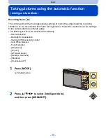 Предварительный просмотр 25 страницы Panasonic lumix DMC-SZ8 Owner'S Manual