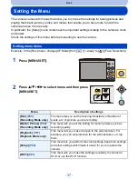 Предварительный просмотр 37 страницы Panasonic lumix DMC-SZ8 Owner'S Manual