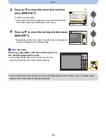 Предварительный просмотр 38 страницы Panasonic lumix DMC-SZ8 Owner'S Manual