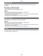 Preview for 72 page of Panasonic Lumix DMC-TS20 Operating Instructions Manual