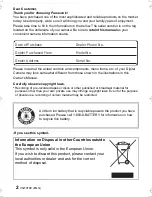 Preview for 2 page of Panasonic Lumix DMC-TS5 Basic Owner'S Manual