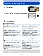 Preview for 31 page of Panasonic Lumix DMC-TS5D Owner'S Manual