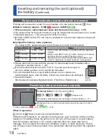 Preview for 16 page of Panasonic Lumix DMC-TZ10 Operating Instructions Manual