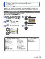 Preview for 59 page of Panasonic Lumix DMC-TZ10 Operating Instructions Manual