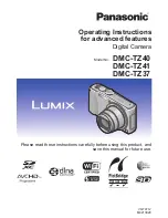 Preview for 1 page of Panasonic Lumix DMC-TZ37 Operating Instructions Manual