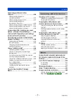 Preview for 7 page of Panasonic Lumix DMC-TZ37 Operating Instructions Manual