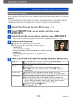 Preview for 110 page of Panasonic Lumix DMC-TZ37 Operating Instructions Manual