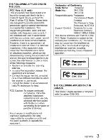 Preview for 3 page of Panasonic LUMIX DMC-TZ4 Operating Instructions Manual