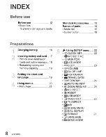 Preview for 8 page of Panasonic LUMIX DMC-TZ4 Operating Instructions Manual