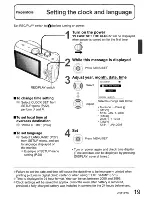 Preview for 19 page of Panasonic LUMIX DMC-TZ4 Operating Instructions Manual