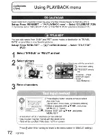 Preview for 72 page of Panasonic LUMIX DMC-TZ4 Operating Instructions Manual