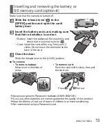 Предварительный просмотр 13 страницы Panasonic Lumix DMC-TZ60 Basic Operating Instructions Manual