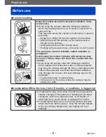 Предварительный просмотр 8 страницы Panasonic Lumix DMC-TZ70 Operating Instructions Manual