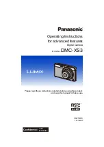 Предварительный просмотр 1 страницы Panasonic Lumix DMC-XS3 Operating Instructions For Advanced Features