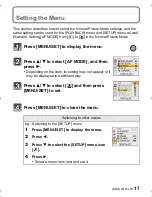 Предварительный просмотр 17 страницы Panasonic Lumix DMC-ZR3 Basic Operating Instructions Manual