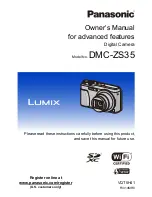 Предварительный просмотр 1 страницы Panasonic Lumix DMC-ZS35 Owner'S Manual