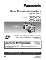 Panasonic Lumix DMC-ZS5 Basic Operating Instructions Manual preview