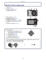 Предварительный просмотр 7 страницы Panasonic LUMIX DMC-ZX3 Operating Instructions Manual