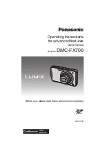 Preview for 1 page of Panasonic Lumix DMCFX700EP Operating Instructions Manual