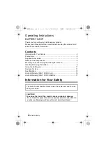 Preview for 2 page of Panasonic LUMIX DMW-BGGH5E Operating Instructions Manual