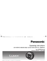 Предварительный просмотр 1 страницы Panasonic Lumix H-FT012 Operating Instructions Manual