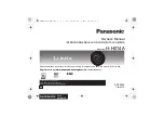 Panasonic LUMIX H-H014AK Owner'S Manual предпросмотр