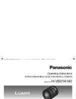 Preview for 1 page of Panasonic Lumix H-VS014140 Operating Instructions Manual