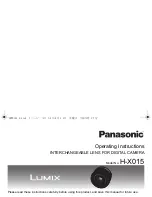 Предварительный просмотр 1 страницы Panasonic Lumix H-X015 Operating Instructions Manual