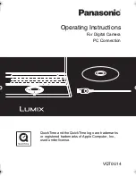 Panasonic Lumix VQT0U14  ( ) Operating Instructions Manual preview