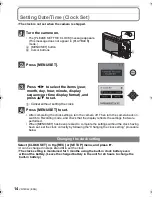 Preview for 14 page of Panasonic Lumix VQT2D42 Basic Operating Instructions Manual