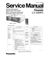 Panasonic LX-200PX Service Manual preview