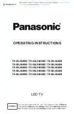 Panasonic LX600E Operating Instructions Manual preview