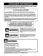 Предварительный просмотр 2 страницы Panasonic M-CV150M Operating Instructions Manual